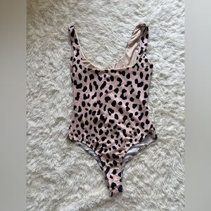 Princess Polly Pink and Black Leopard One Piece